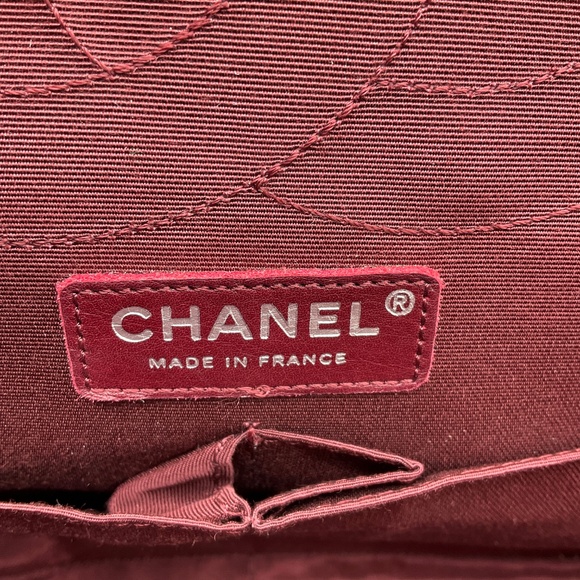 CHANEL BLACK QUILTED JERSEY 2.55 FLAP HANDBAG - Picture 15 of 16